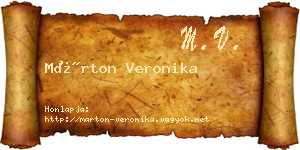 Márton Veronika névjegykártya