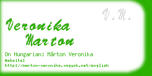 veronika marton business card